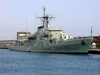 Portuguese Warship in port